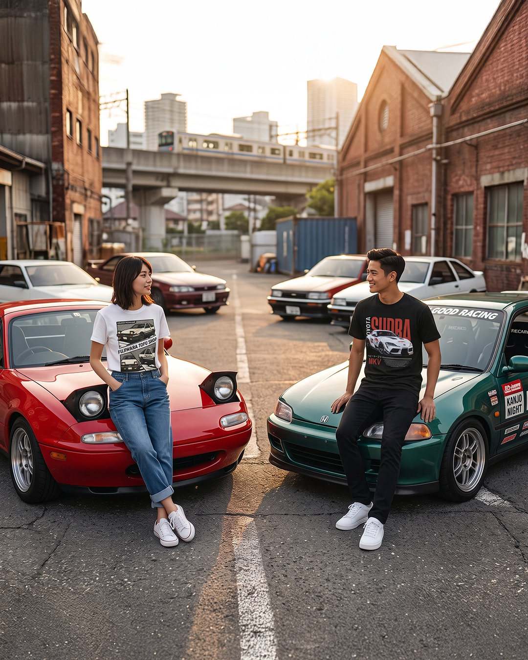 Aurea streetwear на фона на JDM коли